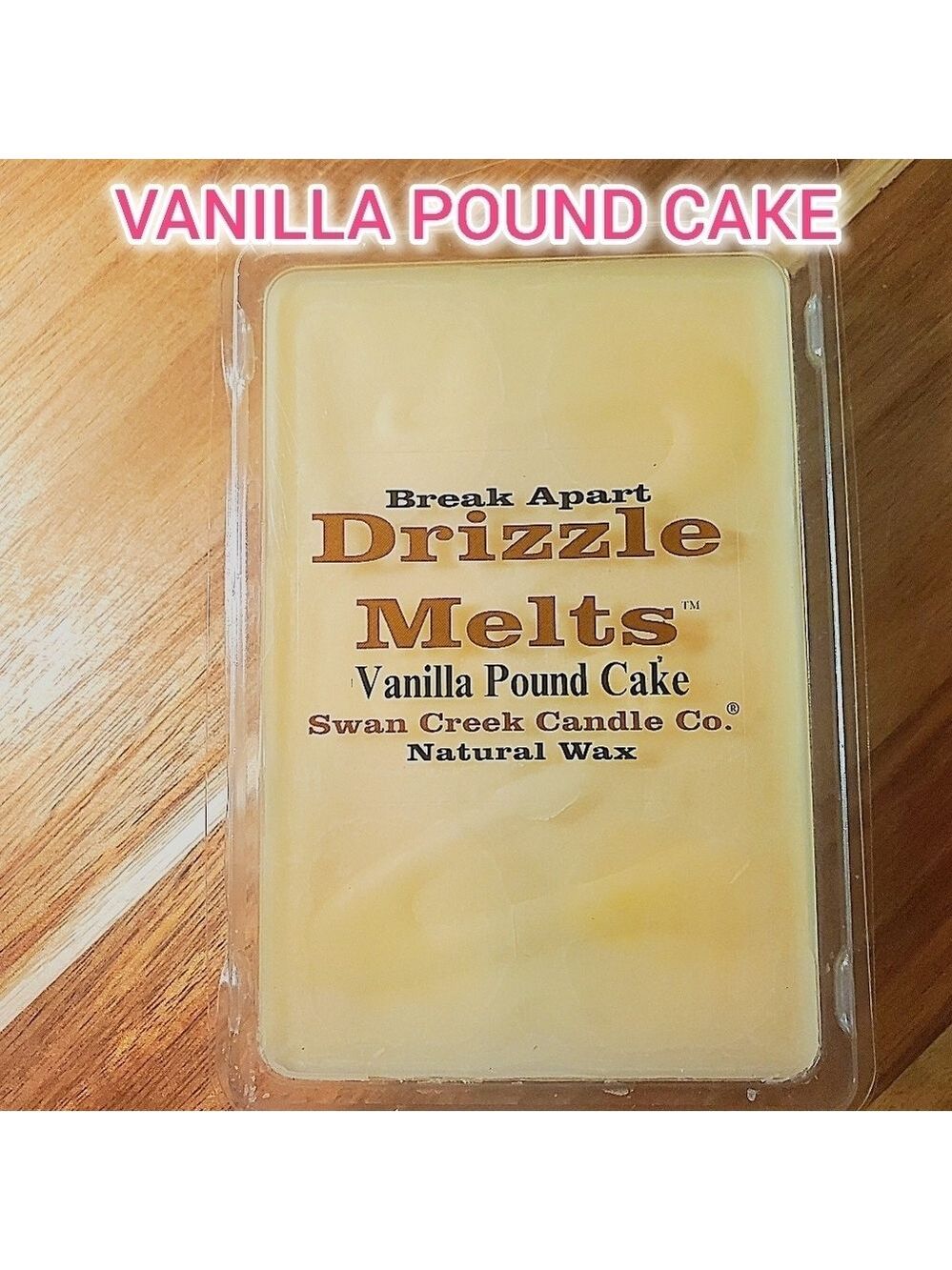 VANILLA POUND CAKESWAN CREEK CANDLE CO Break Apart (6) Drizzle Melts 5.25 oz NWT
